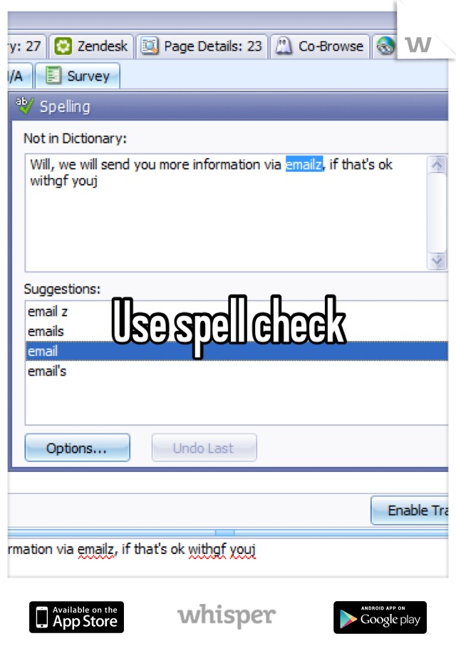 Use spell check