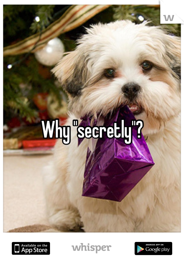 Why "secretly"?