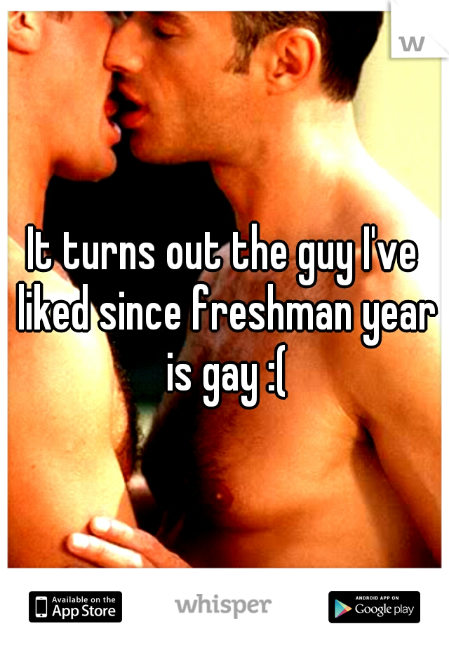 It turns out the guy I've liked since freshman year is gay :(