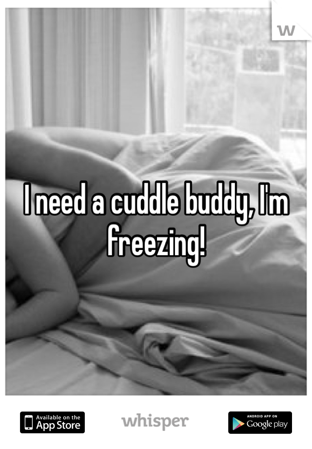 I need a cuddle buddy, I'm freezing!