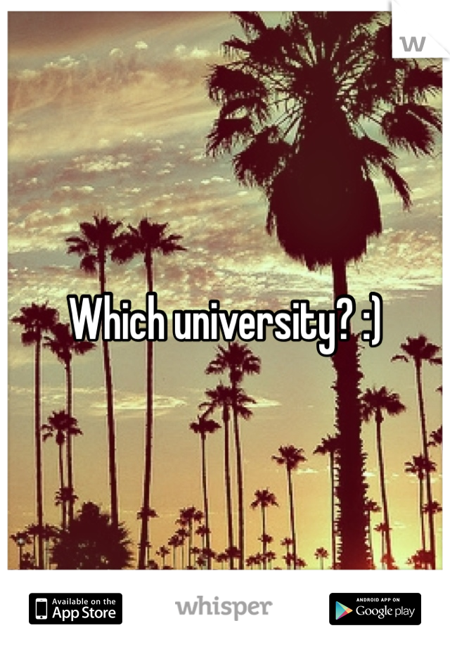 Which university? :)