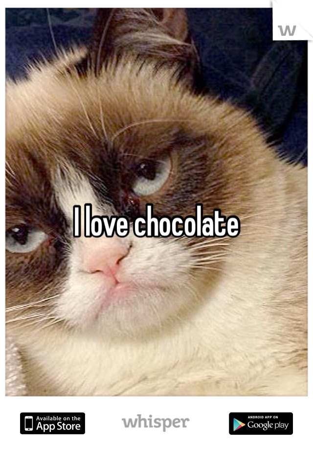 I love chocolate 