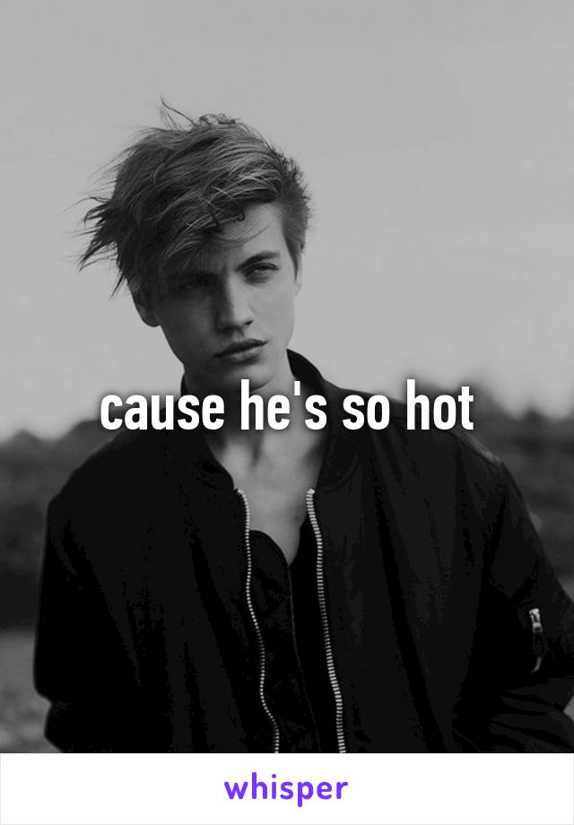 cause he's so hot