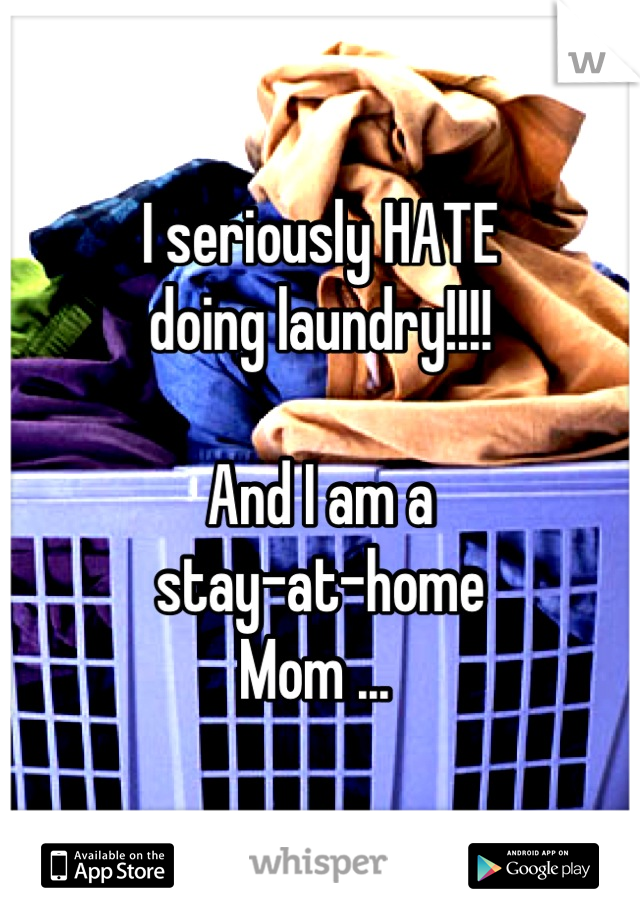 I seriously HATE
doing laundry!!!!

And I am a
stay-at-home
Mom ... 