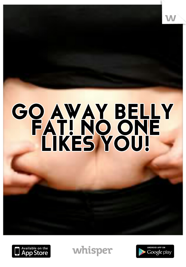 GO AWAY BELLY FAT! NO ONE LIKES YOU!