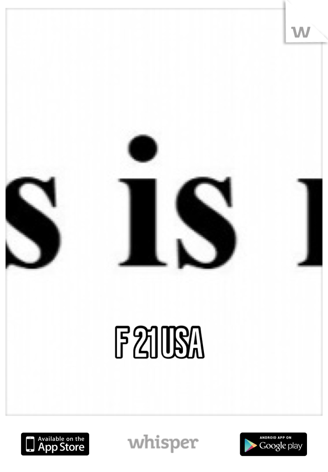 F 21 USA 