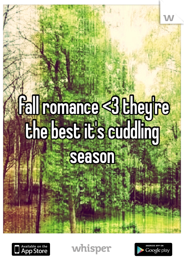  fall romance <3 they're the best it's cuddling season 