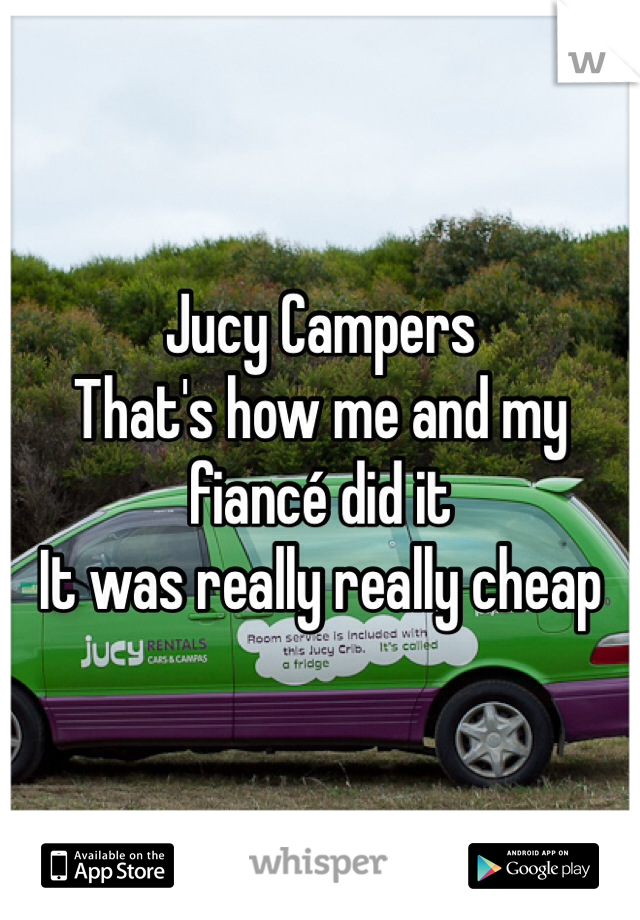 Jucy Campers
That's how me and my fiancé did it
It was really really cheap