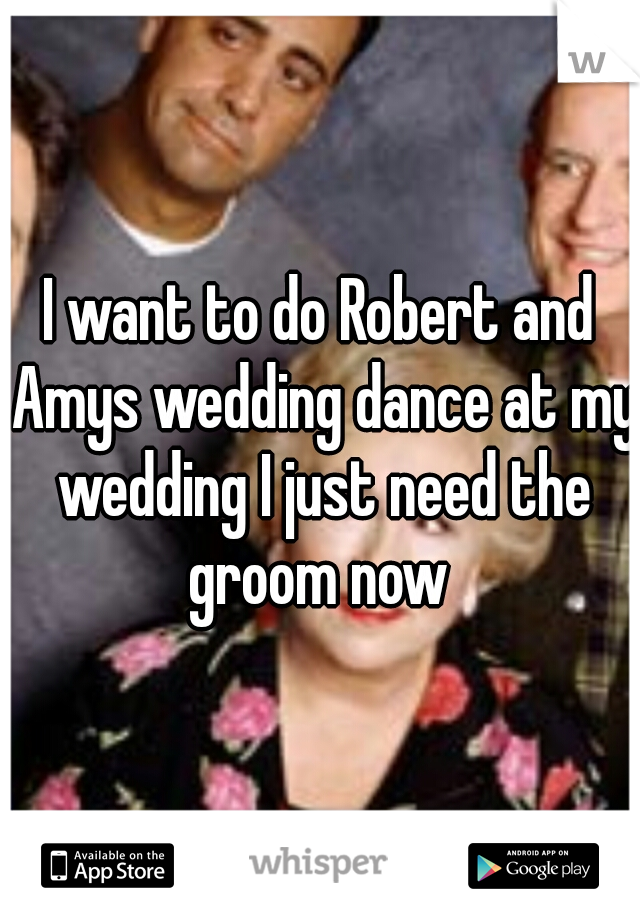 I want to do Robert and Amys wedding dance at my wedding I just need the groom now 