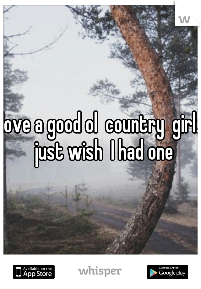 love a good ol  country  girl.  just wish  I had one