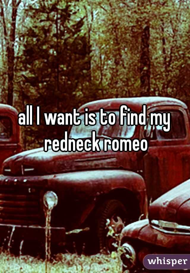 all I want is to find my redneck romeo