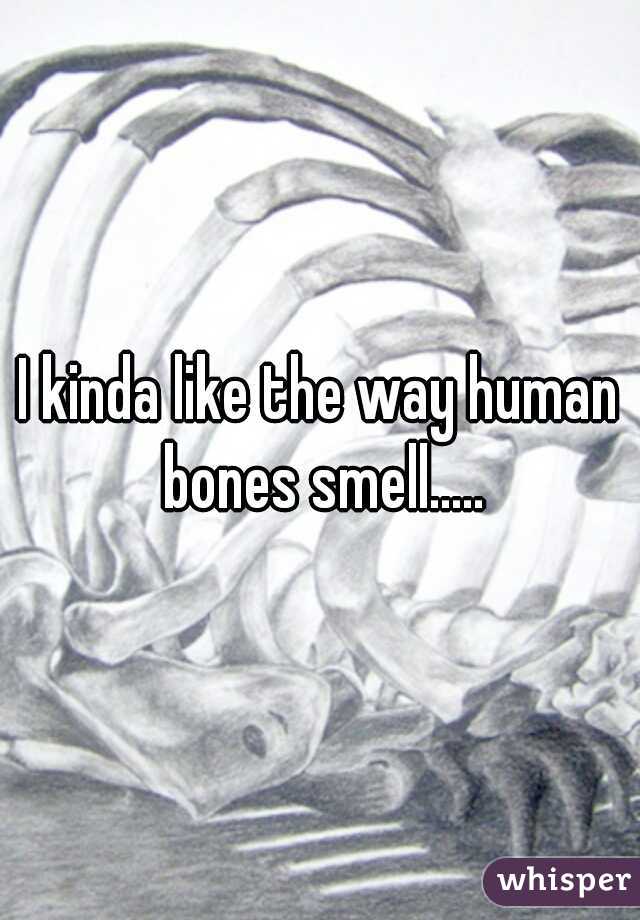 I kinda like the way human bones smell.....