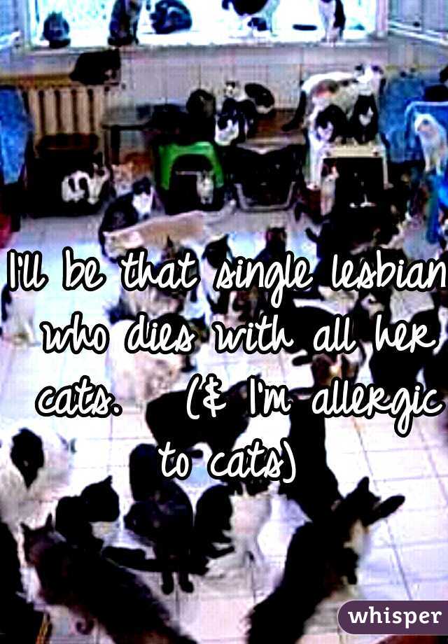 I'll be that single lesbian who dies with all her cats.   (& I'm allergic to cats) 