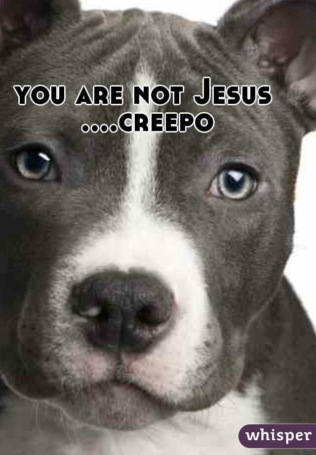 you are not Jesus ....creepo