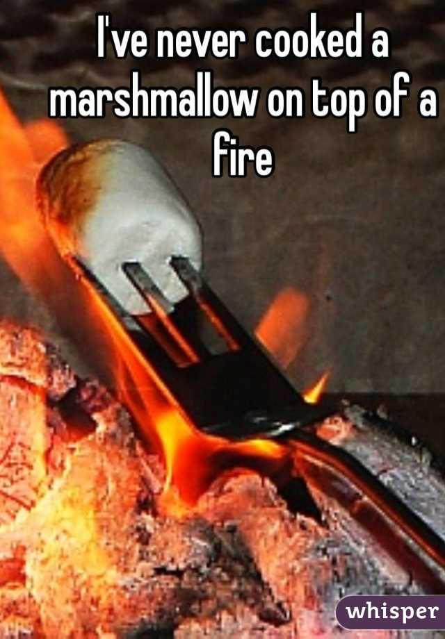I've never cooked a marshmallow on top of a fire