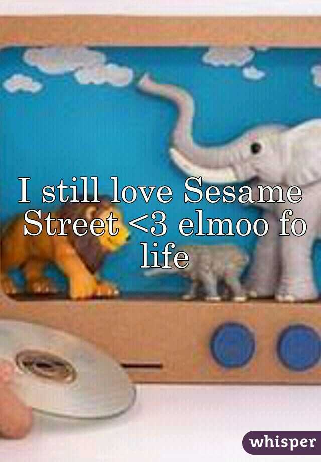 I still love Sesame Street <3 elmoo fo life