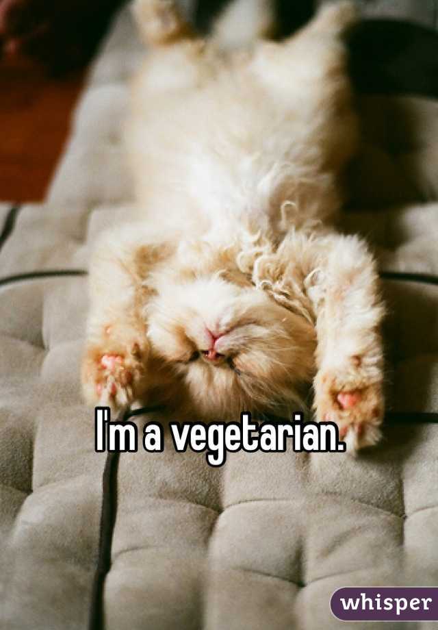 I'm a vegetarian. 