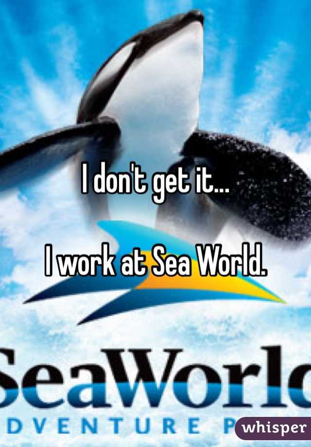 I don't get it...

I work at Sea World. 