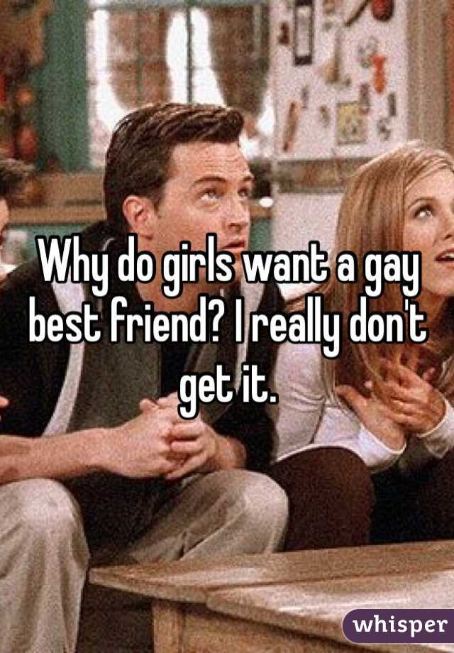 Why do girls want a gay best friend? I really don't get it.
