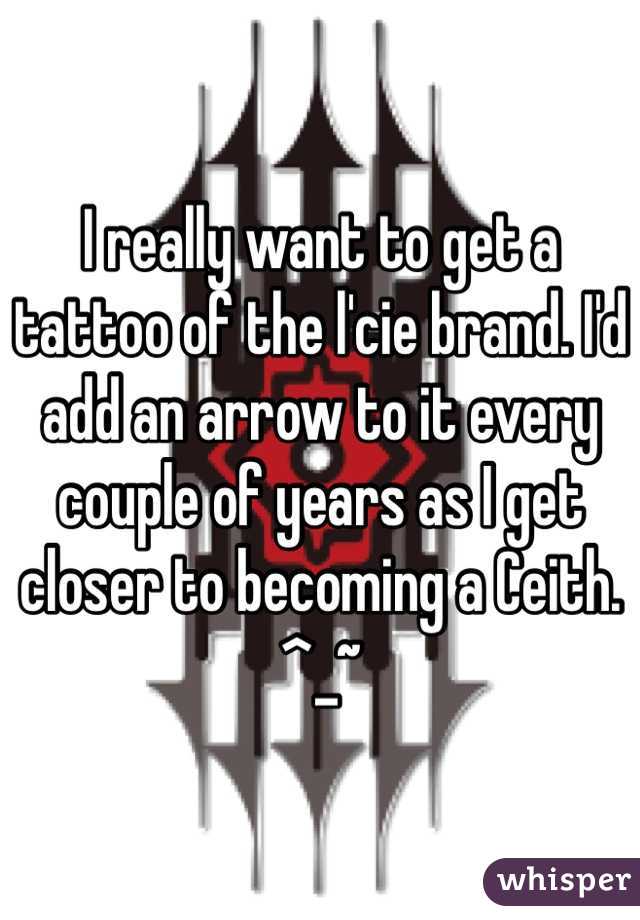 I really want to get a tattoo of the l'cie brand. I'd add an arrow to it every couple of years as I get closer to becoming a Ceith. ^_~