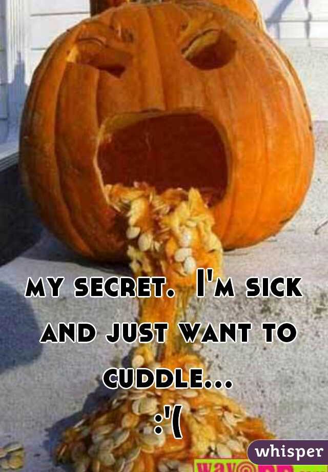 my secret.  I'm sick and just want to cuddle... :'(