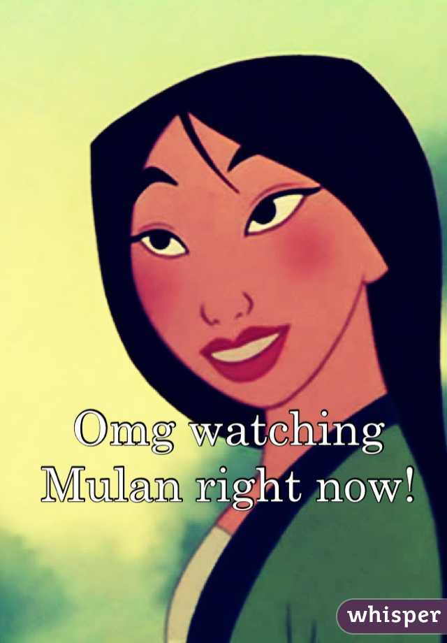 Omg watching Mulan right now! 