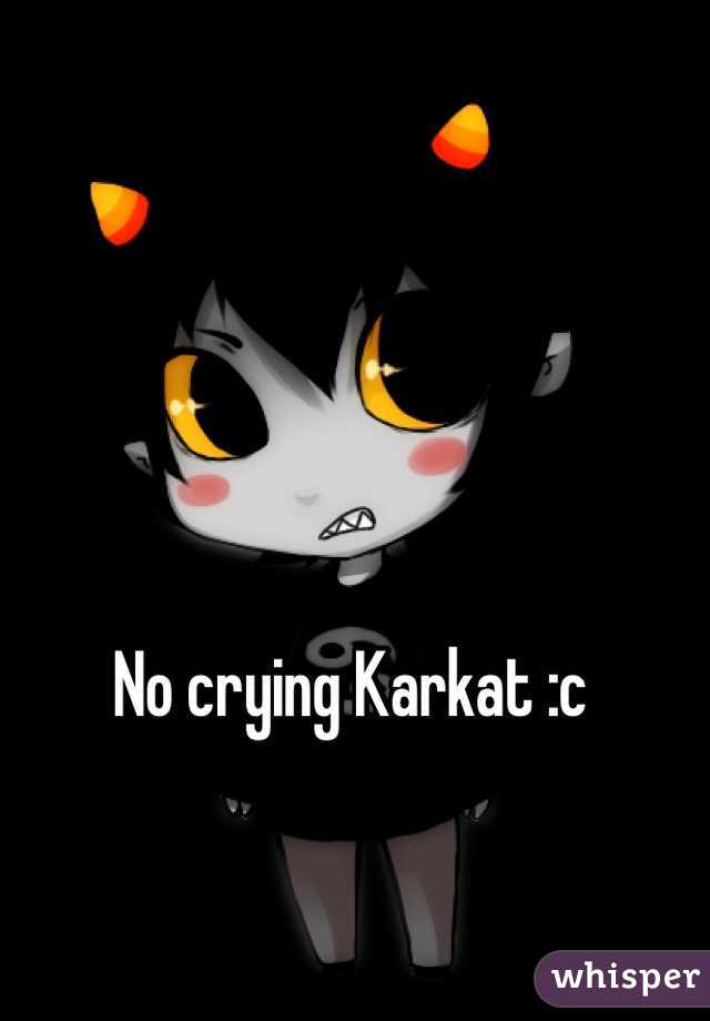 No crying Karkat :c