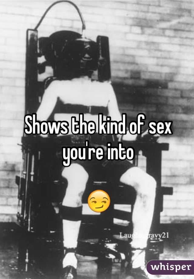 Shows the kind of sex you're into 

😏