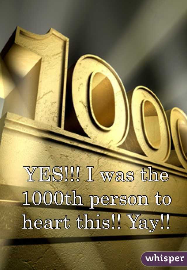 YES!!! I was the 1000th person to heart this!! Yay!!