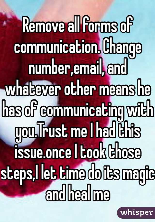Remove all forms of communication. Change number,email, and whatever other means he has of communicating with you.Trust me I had this issue.once I took those steps,I let time do its magic and heal me