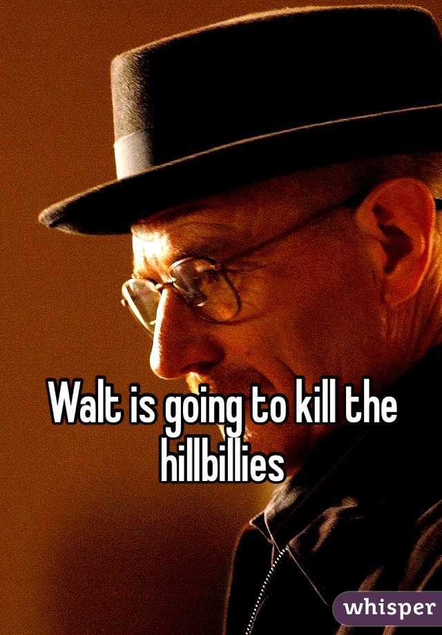 Walt is going to kill the hillbillies