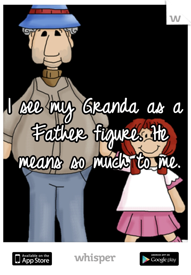 I see my Granda as a Father figure. He means so much to me.