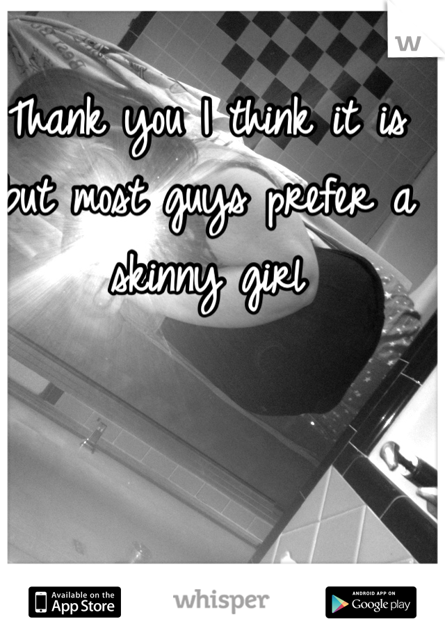 Thank you I think it is but most guys prefer a skinny girl