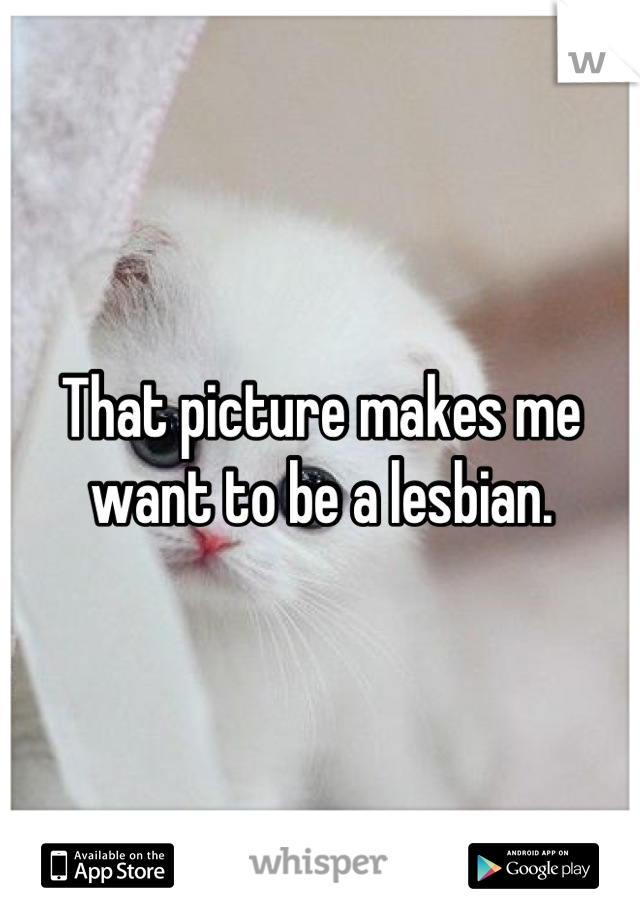 That picture makes me want to be a lesbian.