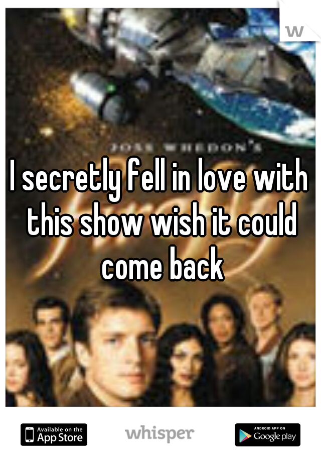 I secretly fell in love with this show wish it could come back