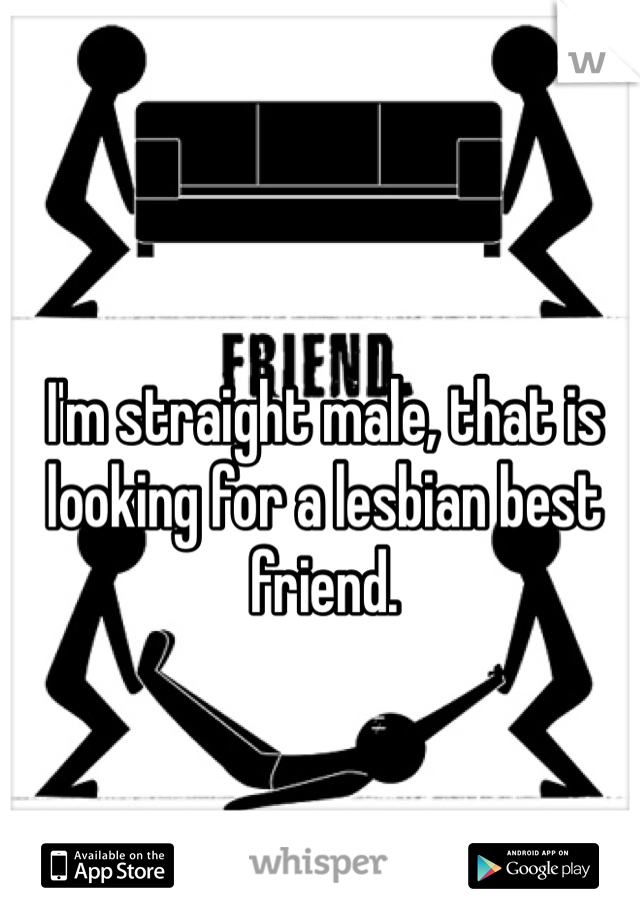 I'm straight male, that is looking for a lesbian best friend. 