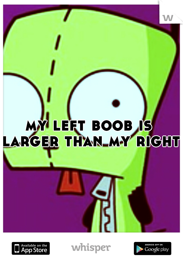 my left boob is larger than my right