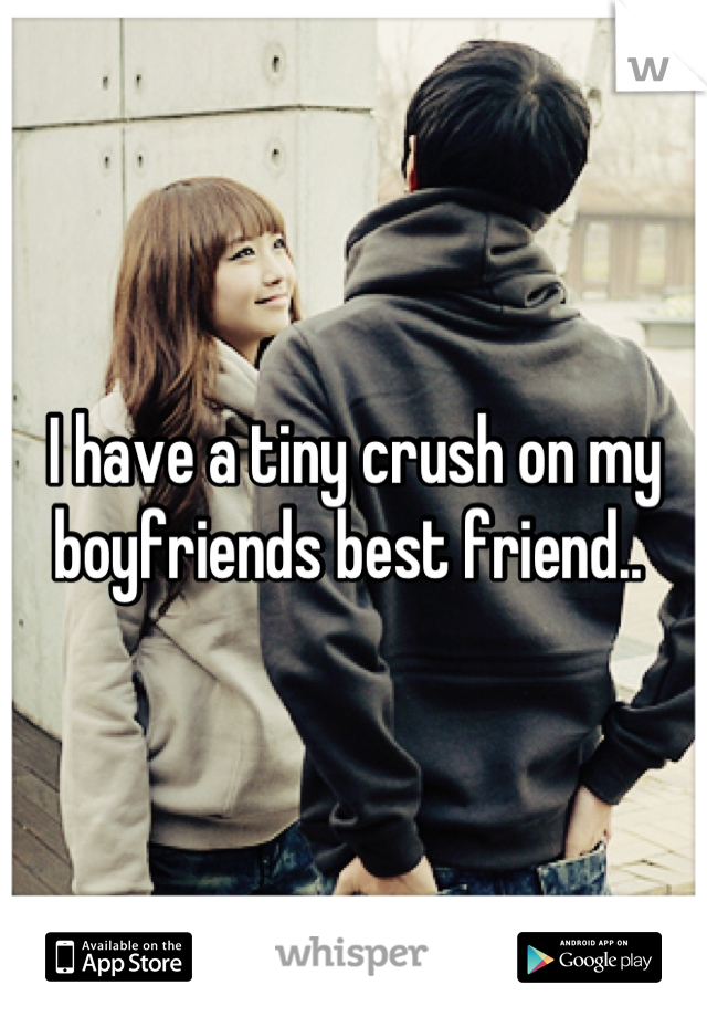 I have a tiny crush on my boyfriends best friend.. 