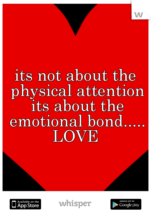 its not about the physical attention its about the emotional bond..... LOVE 