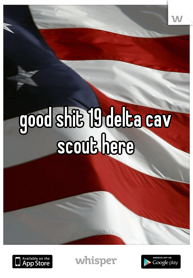 good shit 19 delta cav scout here 