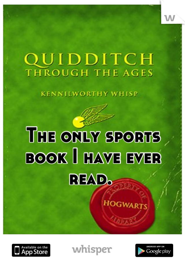 The only sports book I have ever read. 