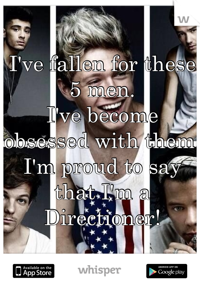 I've fallen for these 5 men. 
I've become obsessed with them. 
I'm proud to say that I'm a Directioner!