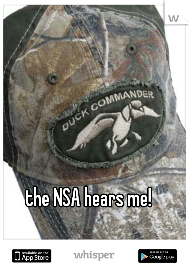 the NSA hears me!