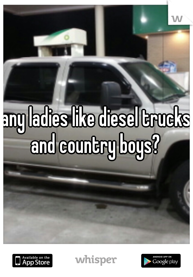 any ladies like diesel trucks and country boys? 