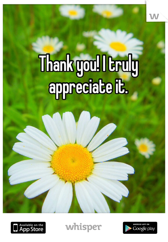 Thank you! I truly appreciate it. 