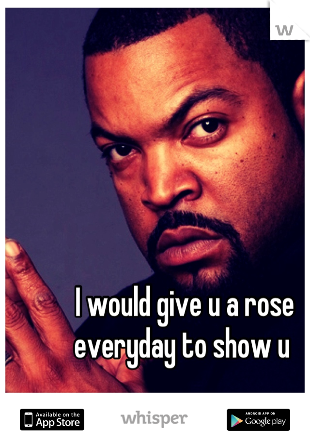 I would give u a rose everyday to show u 