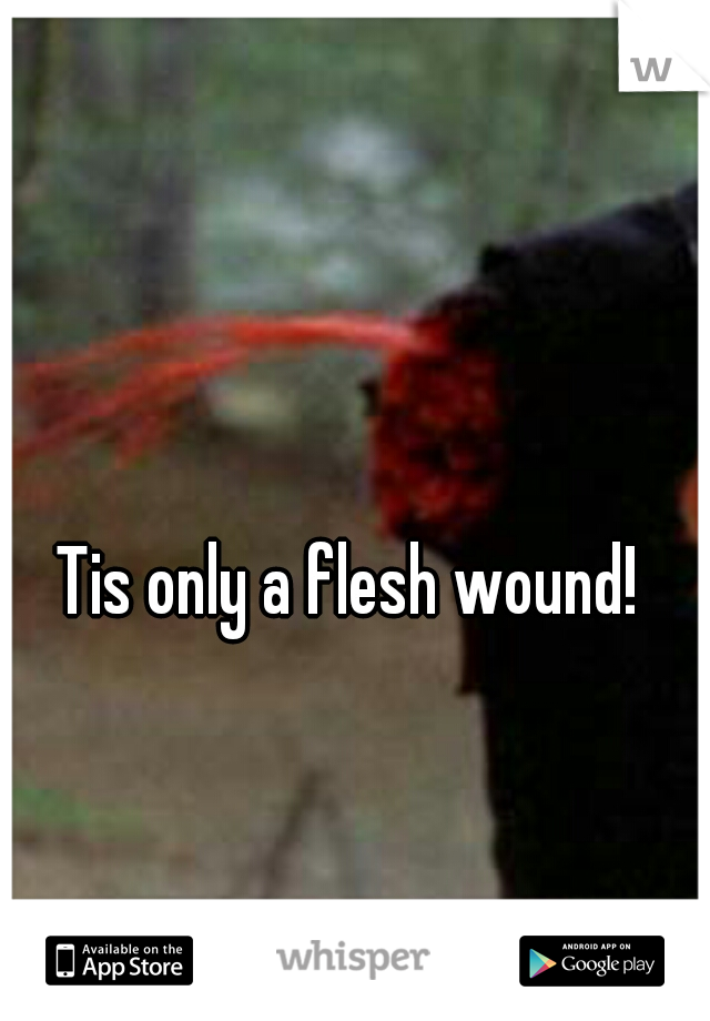 Tis only a flesh wound! 