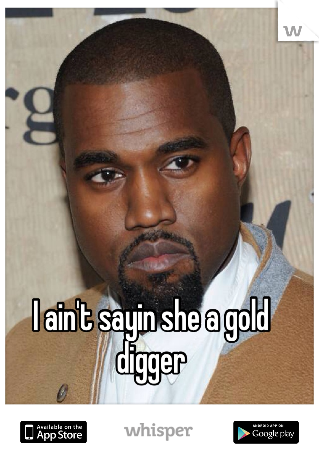 I ain't sayin she a gold digger