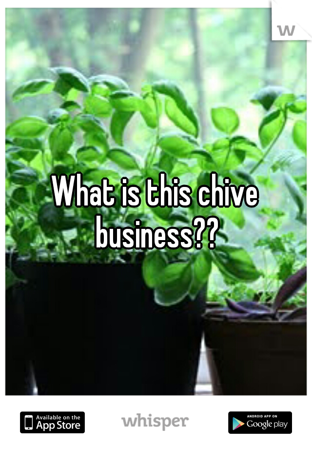 What is this chive business??