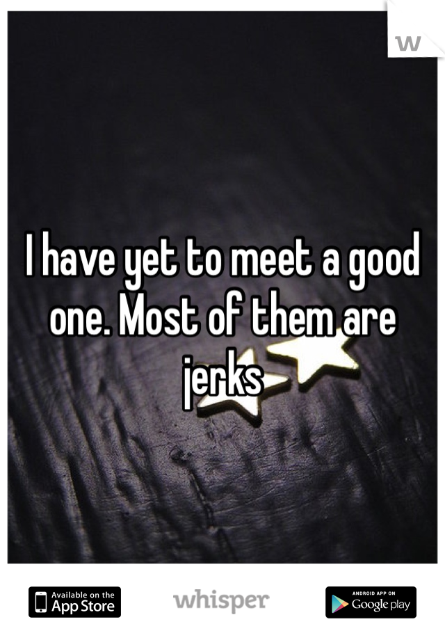 I have yet to meet a good one. Most of them are jerks